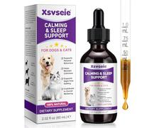 Natural Melatonin Drops for Dogs & Cats | 60 ml Herbal Blend with Valerian & Chamomile | Supports Calmness, Normal Sleep Patterns & Everyday Comfort (1)