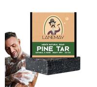 Natural Men's Soap Pine Tar Soap For Men Cold Process-Kiefer Tar Soap For Men, Handmade Natural Soap For Men For Removing Skin Dirt