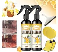 Natural Micro-Molecularized Beeswax Spray, 120ML Beeswax Polish for Wood Beeswax Spray Cleaner, Beeswax Spray Furniture Polish And Cleaner, Beeswax Furniture Polish Spray, Method Wood Polish (2 pcs)