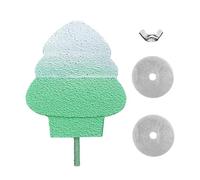 Natural Mineral Bird Perch for Cage Parrot Perch Platform for Beak Grinding Claw Trimming & Chewing Chew Toy for Parakeets Cockatiels Conures Birds Cage Accessories (Gradient Green, 4.7")