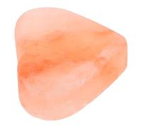 Natural Mineral Salt Soap Bar Massage Heart Shape Handmade Deep Cleansing | Smooth Hand-polished Surface, Orange Colour, for Face and Knees, Suitable for Skin Types, Bath Routines and Spa Enthusiasts