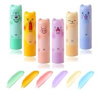 Natural Moisturising Lip Balm Set - 6 Pack Hydrating and Lightweight Colorless Lip Care with Smooth Glossy Finish - Daily Protection, Non-Greasy Texture, Beauty Gift Idea (01#+02#+03#+04#+05#+06#)