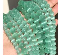 Natural Moon Stone Beads White Cat Eye Round Loose Beads 4/6/8/10/12mm Jewelry Making DIY Bracelet 15"-Mint Green,4mm 91pcs Beads