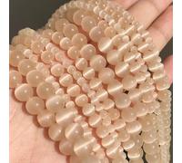 Natural Moon Stone Beads White Cat Eye Round Loose Beads 4/6/8/10/12mm Jewelry Making DIY Bracelet 15"-Light Champagne,4mm 91pcs Beads