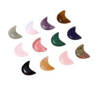 Natural Moonstone - 12 Piece Polished Crystal Energy Balancing Meditation Stones Spiritual Healing Magic Yoga Studio Mindfulness Accessories Energy Cleansing Reiki Practice