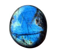 Natural Moonstone | Palm Blue Crystal Decorative Moonstone, Collectible Moonstone for Home and Workplace, Portable Polished Crystal Stone for Aquarium Provides an attractive rainbow-like optical