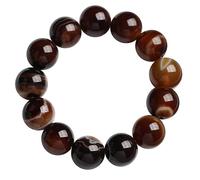 Natural Moss Agate Bracelet 16mm Buddha Beads Chakra Stones Carnelian Feng Shui Bracelet for Men Women Vacation Style Ornament Healing Spiritual Wealth Overall Well-Being/1949, 21213