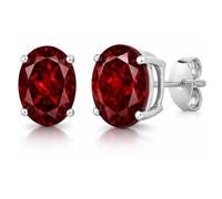 Natural Multi Gemstones 7x9 mm Oval 925 Sterling Silver Fashion Designer Stud Earrings For Women & Men Handmade Stud Earrings Party Jewellery