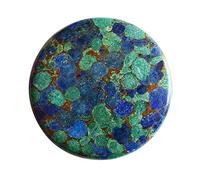 Natural Multicolor Azurite 116 Ctw.. Round Cabochon Loose Gemstone Single Stone for Ring Pendant Necklace Making DIY Craft Jewelry 50x50x4 mm