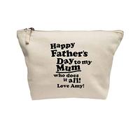 Natural Multipurpose Cotton Zipped Canvas Bag Happy Father's Day to My Mum Who Does it All!