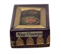 Natural Nag Champa Soild Perfume Long lasting Alcohol Free Mini Brass Jar Body Fragrance For Unisex - 4 gm