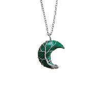 Natural Necklace Stone Handmade Tree Moon Winding Necklace Necklaces & Pendants Bride Necklace