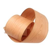 Natural North American Cherry Wood Veneer 0.5mm Thick 2.5x0.18M for DIY, Home Decor, Furniture, Speaker, and Instrument Decoration.