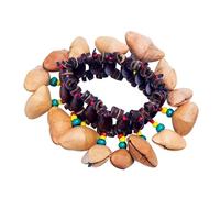 Natural Nut Shell Handheld Bell Unique Instrument Elastic Handbell Music Accessories Suitable for Natural Walnut Wood Shaker Teaching Music