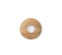 Natural Oak Radiator Pipe Covers (Pack of 2), 15mm Hole Clip-On Wooden Pipe Collars, Low Profile 6mm, Raw Unfinished Wood