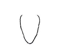 Natural Obsidian Snowflake Round Beaded Necklace, 40-45 cm Length, Black and Grey