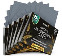 Natural Oil Blotting Sheets for Face with Bamboo Charcoal - 25% Larger - 6pk/600 Makeup Friendly Blotting Papers - Easy Dispensing Oil Absorbing Sheets for Face