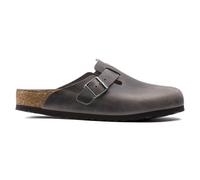 Natural oiled leather clogs with soft insole Birkenstock Boston Gris 43 Étroit