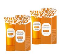 Natural Orange Exfoliating Gel, 2025 Face Scrub with Orange Extract, Deep Pore Cleansing and Radiant Complexion, Nourishing, Gentle Exfoliating for Face and Body (2 Pieces, 50 G)