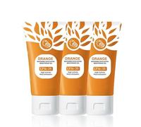 Natural Orange Exfoliating Gel for Face, Orange Enzymes Exfoliating Gel for Deep Cleansing, Brightening and Moisturising Exfoliating Gel for Women, Gentle Cleansing Gel (3 Pieces)