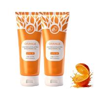 Natural Orange Peeling Gel, Orange Enzymes Exfoliating Gel, Brightening Exfoliating Exfoliating Gel, Pore Cleanser Face, Refines the Skin Complexion and Against Impurities, Redness (2 Pieces)