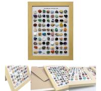 Natural Ore Specimens, 80 Types Of Geological Crystals, Rock And Mineral Collection Kits, Geology Teaching Displays, Home Museum Decoration (1set)