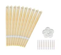 Natural Organic 100% Beeswax Hopi Ear Candles With Safety Disc