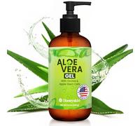 Natural & Organic Aloe Vera Gel - Body & Face Moisturizer for Sensitive Skin with Manuka Honey, Apple & Orchid Stem Cells - Hydrating Gel for Sunburn, Acne, Eczema, Psoriasis & Dry Skin & Scalp (8 oz)
