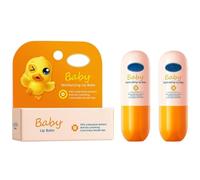 Natural & Organic Kids Lip Balm Set - Cute Girls Baby Lips Lip Care with Moisturizing Relief for Dry Cracked Lips (Pack of 2)
