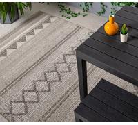 Natural Outdoor Rug, Geometric Striped Stain-Resistant Rug For Patio Deck, 2mm Modern Outdoor Area Rug-120Cm X 170Cm