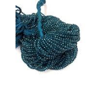 Natural Pack of 5 Strands 2-2.5 mm London Blue Topaz Faceted Rondelle Beads| Micro Faceted Beads for Jewelry Making |13" Strand | Semi Precious Gemstone Beads| AAA Quality