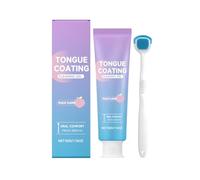 Natural Peach Flavored Tongue Cleansing Gel Set - Gentle Formula | Minimalist European Design | Daily Care for Sensitive Oral Health | 50g Set