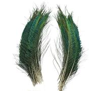 Natural Peacock Feathers for Decoration Vases Feather Home Decor Vase Dream Catcher Handicraft Table Decoration Accessories-30-35CM 12-14inch-50 Pcs