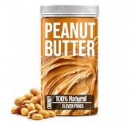 Natural Peanut Butter 400g | 100% Roasted Peanuts | No Palm Oil, No Added Sugar, No Salt | Smooth or Crunchy | High Protein | Made in the UK | Clever Foods (Crunchy)