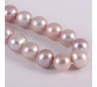Natural Pearl Freshwater Cultured Pearl Beads for Jewelry Making Punch Loose Beads Handmake DIY for Jewelry Making DIY Women Necklace Bracelet 8-9 mm Color Purple 14 inches