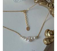 Natural Pearl Necklace Female Clavicle Chain Adjustable Length Crystal Wedding Metaphysical Jewelry Crafts Creating