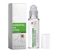 Natural Peppermint and Lavender Soothing Essential Oil Blend, 10ml Portable Roll-On for Migraines and Tension Headaches, Quickly Relieves Brain Fog