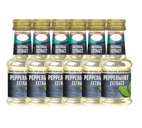 Natural Peppermint Extract 6X35ml Pure Mint Flavouring for Baking, Desserts, Cupcakes, Brownies, Cookies & More