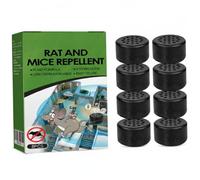 Natural Peppermint Rodent Repellent, 8Pcs Pet Safe Mouse Deterrent for Car Engine and Indoor Spaces
