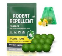 Natural Peppermint Rodent Repellent Balls, 10 Pack - Plant-Based Mouse & Rat Deterrent for Home, Car, Garden - Non-Toxic Pest Control Scent Balls, Long Lasting Family Protection