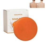 Natural Persimmon Goat Milk Soap Bar for Old People Smell& Body Odor Control -Deodorizing Face & Body Soap, Moisturizing Exfoliating Bar, Deep Cleansing for Dry Aging Skin, (1PCS)