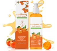 Natural Persimmon Shower Gel for Strong Odour Control - 120ml Deodorizing Body Wash for Elderly Nonenal Odour, Smelly Feet, Gentle & Moisturising with Shea Butter & Vitamin E, for Women & Men (120ml)