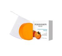 Natural Persimmon Soap for Body Odour Control, Round Exfoliating Deodorising Bar for Women & Men, Deep Cleansing Soft Skin, Daily Shower Soap for All Skin Types, 100g (1pc)