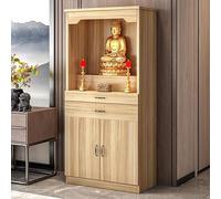 Natural Personal Shrine Altar Table 60cm Prayer Table with Sto Buddhist Shrine nd for Relaxat & Prayers Chinese Prayer Cabinet