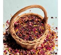 Natural Petal Confetti - 10 Litres - 'Over The Rainbow' mix of Red Rose, Yellow & Orange Marigold, Purple Mallow and Blue Cornflower - Biodegradable (335)