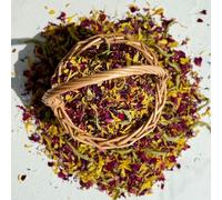 Natural Petal Confetti - 'Elemental Mix' - 1 Litre - Red Rose, Blue Cornflower, Yellow Marigold and Lemon Verbena - Biodegradable (578)