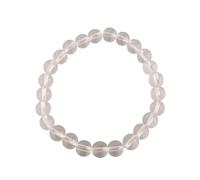 Natural Phenacite 8mm Round Beaded Stretch Bracelet 7.5", Energy Power Crystal Chakra Reiki Healing Elastic Bracelet, Crystal Bracelet, Friendship Day Unisex Bracelet