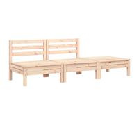 (natural pine, 1 pcs/2x middle + footrest) vidaXL Garden Sofa Outdoor Sofa Wooden Sectional Sofa Seat Solid Wood Pine