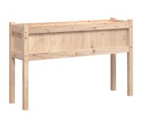 (natural pine, 1 pcs) vidaXL Garden Planters with Legs Patio Flower Pot Plant Pot Solid Wood Pine