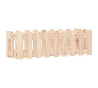 (natural pine, 100 x 30 x 30 cm) vidaXL Garden Raised Bed with Fence Design Outdoor Planter Solid Wood Pine